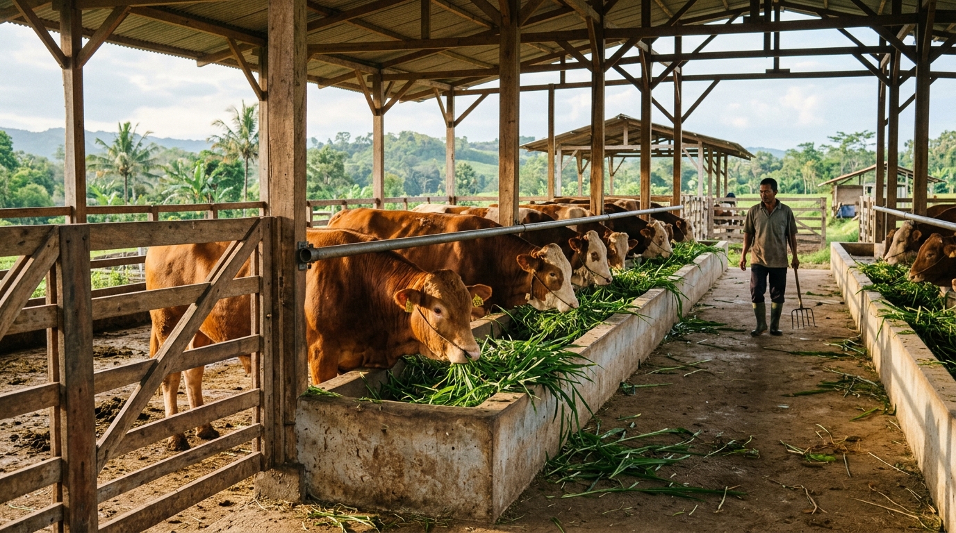 Aktivitas di peternakan Arka Cahaya Farm